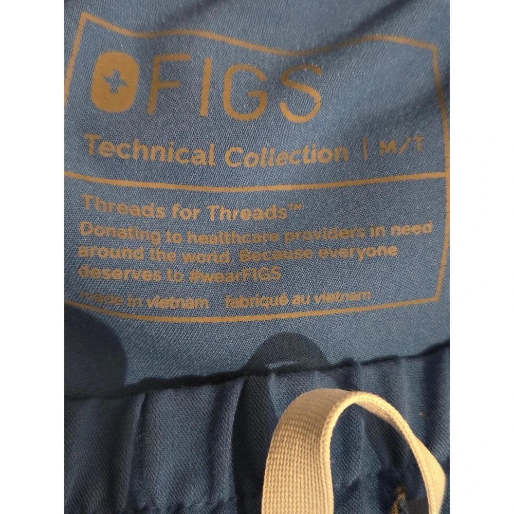 FIGS Technical Collection Blue‎ Cargo Scrub Pants Women's M/T